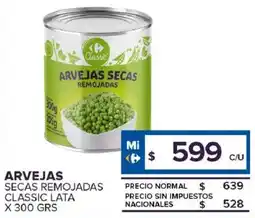 Carrefour Maxi Arvejas secas remojadas classic lata oferta