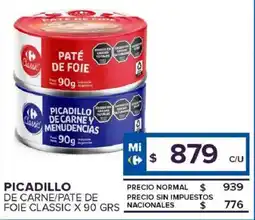 Carrefour Maxi Picadillo de carne/pate de foie classic oferta