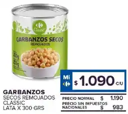 Carrefour Maxi Garbanzos secos remojados classic lata oferta