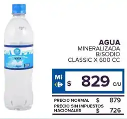 Carrefour Maxi Agua mineralizada b/sodio classic oferta