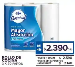 Carrefour Maxi Essential rollo de cocina oferta