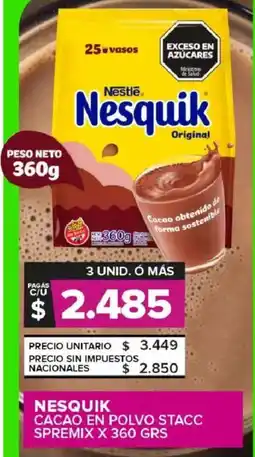 Carrefour Maxi Nesquik cacao en polvo stacc spremix oferta