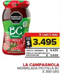 Carrefour Maxi BC la campagnola mermelada frutilla oferta