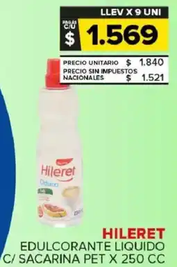 Carrefour Maxi Hileret edulcorante liquido c/ sacarina pet oferta