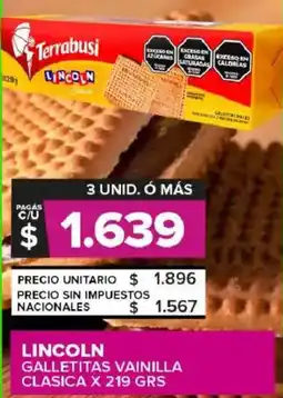 Carrefour Maxi Lincoln galletitas vainilla clasica oferta