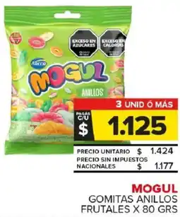 Carrefour Maxi Mogul gomitas anillos frutales oferta