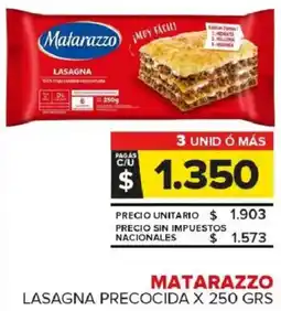 Carrefour Maxi Matarazzo lasagna precocida oferta