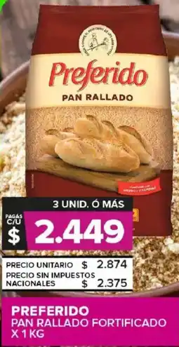 Carrefour Maxi Preferido pan rallado fortificado oferta