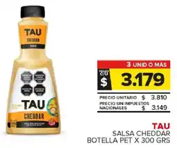 Carrefour Maxi Tau salsa cheddar botella pet oferta