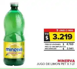 Carrefour Maxi Minerva jugo de limon pet oferta