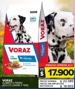 Carrefour Maxi Voraz alimento perro adulto carne oferta