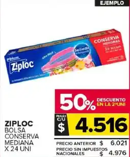 Carrefour Maxi Ziploc bolsa conserva mediana oferta
