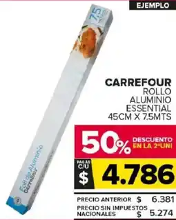 Carrefour Maxi Carrefour rollo aluminio essential oferta