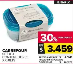 Carrefour Maxi Carrefour set x 3 contenedores oferta