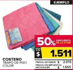 Carrefour Maxi Costero trapo de piso color oferta