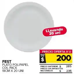 Carrefour Maxi Fest plato polipapel col pack oferta