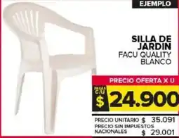 Carrefour Maxi Silla de jardin facu quality blanco oferta