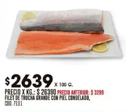 Coto Filet de trucha grande con piel congelado oferta