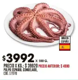 Coto Pulpo español congelado oferta