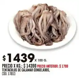 Coto Tentáculos de calamar congelados oferta