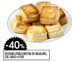 Coto En criollitos/libritos de hojaldre oferta