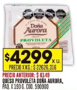 Coto Doña aurora queso provoleta oferta