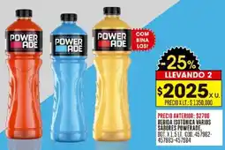 Coto Powerade bebida isotonica varios sabores bot oferta