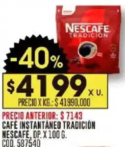 Coto Nescafé café instantáneo tradición dp. oferta