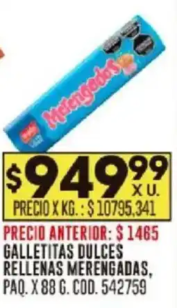 Coto Merengadas galletitas dulces rellenas paq. oferta