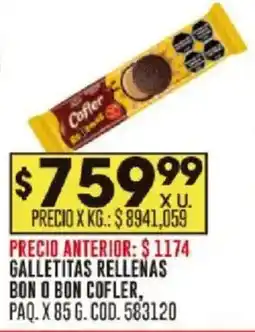 Coto Bon o bon cofler galletitas rellenas paq. oferta