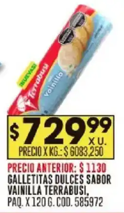 Coto Terrabusi galletitas dulces sabor vainilla paq. oferta