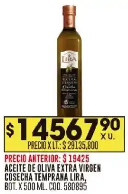 Coto Lira aceite de oliva extra virgen cosecha temprana bot. oferta