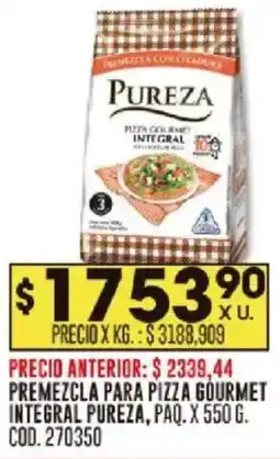 Coto Pureza premezcla para pizza gourmet integral paq. oferta