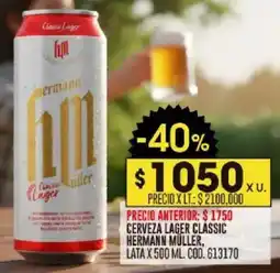 Coto Hermann müller cerveza lager classic lata oferta