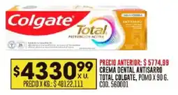 Coto Colgate crema dental antisarro total pomo oferta