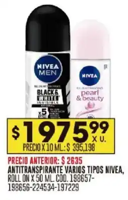 Coto Nivea antitranspirante varios tipos roll on oferta