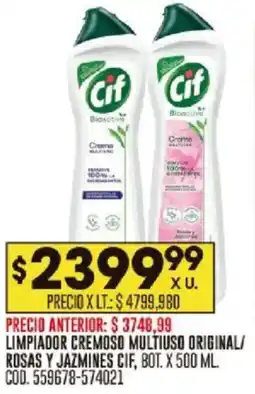 Coto Cif limpiador cremoso multiuso original/ rosas y jazmines bot. oferta