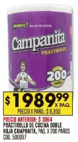 Coto Campanita practirollo de cocina doble hoja paq. oferta