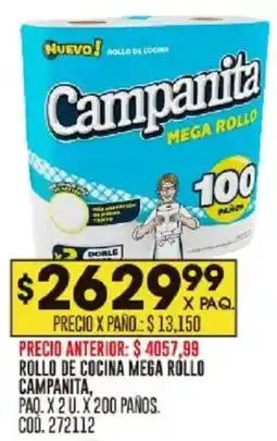 Coto Campanita rollo de cocina mega rollo paq. oferta