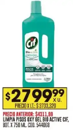 Coto Cif limpia pisos oxy gel bio active repelente de insectos insect free, bot. oferta