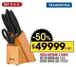 Coto Tramontina set de cuchillas oferta