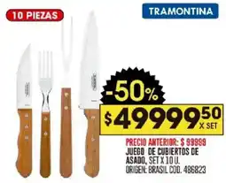 Coto Tramontina juego de cubiertos de asado oferta