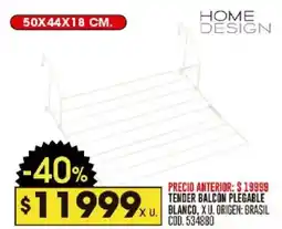 Coto Home design tender balcon plegable blanco oferta