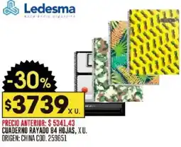 Coto Ledesma cuaderno rayado oferta