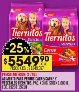 Coto Tiernitos alimento para perros carne/carne y vegetales paq. oferta
