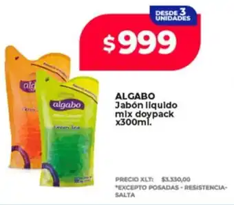 Supermayorista Vital Algabo jabón liquido mix doypack oferta