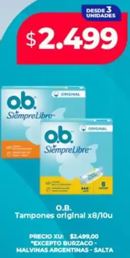 Supermayorista Vital O.B. tampones original oferta