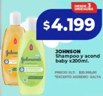 Supermayorista Vital Johnson shampoo y acond baby oferta