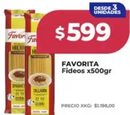 Supermayorista Vital Favorita fideos oferta