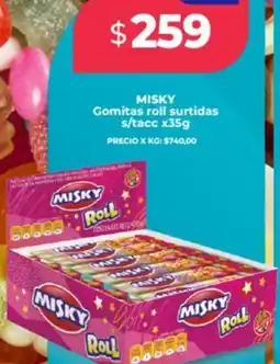 Supermayorista Vital Misky gomitas roll surtidas s/tacc oferta